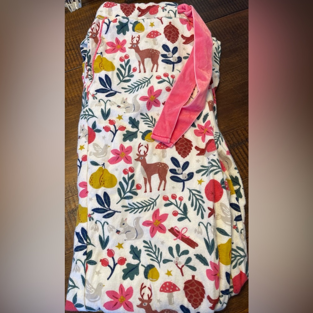 Boden flannel woodland animal pajama bottoms